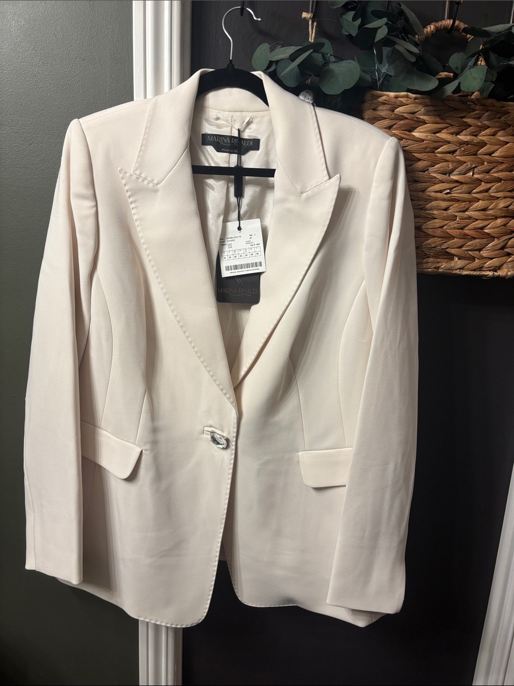 ✨ NWT Marina Rinaldi Off-White Single-Breasted Blazer  U.S size 18✨